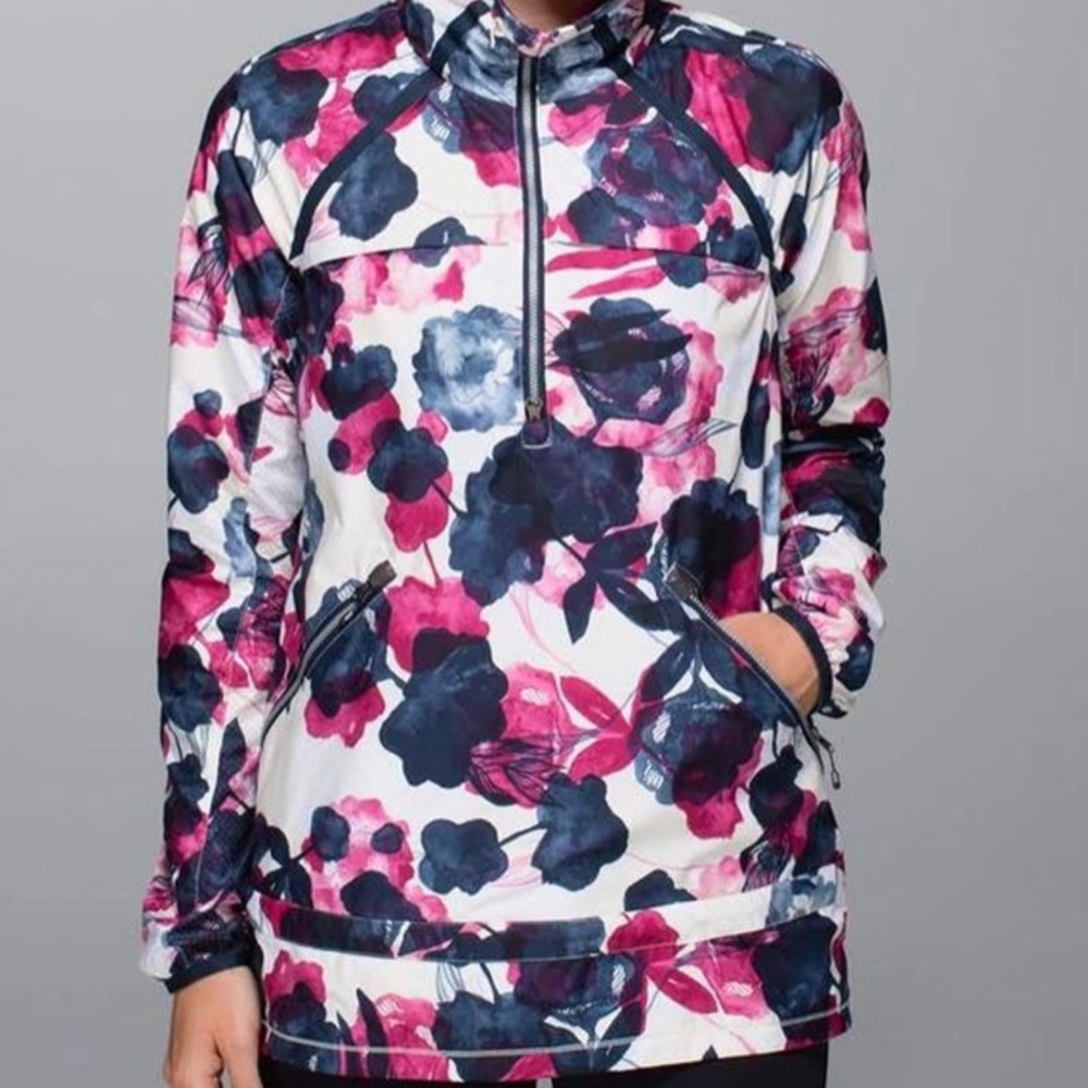 lululemon miss misty pullover inky floral jacket